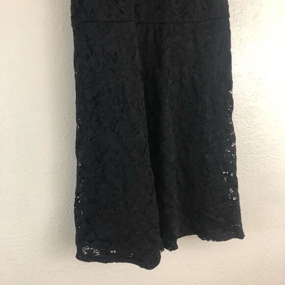Candies Black pleaded lace Halter swing Dress size S - Picture 3 of 6